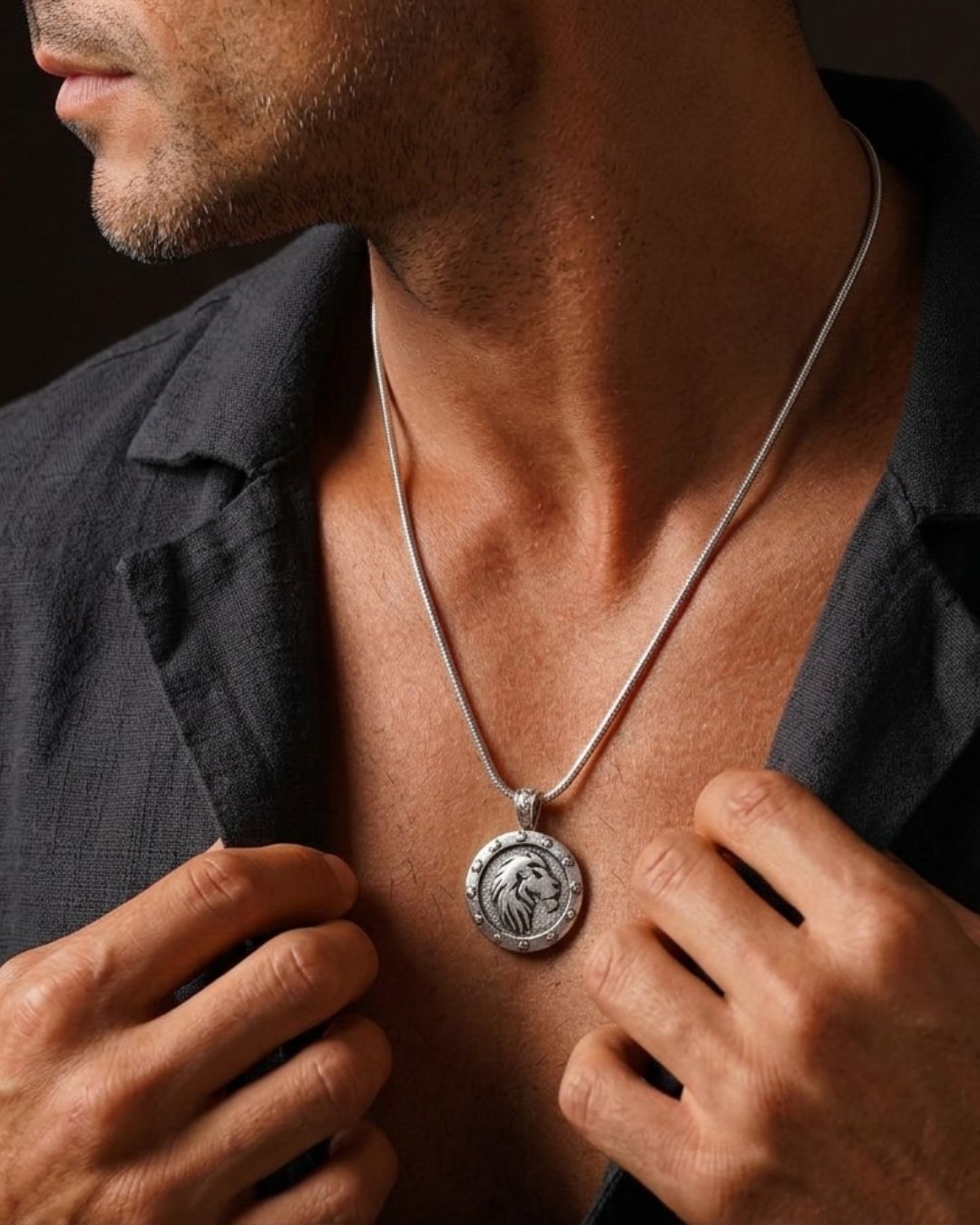 Lion Medallion Pendant