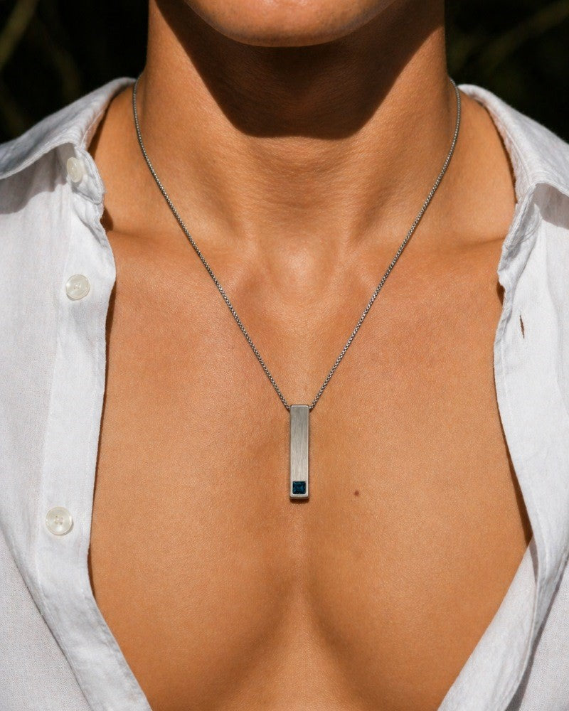 Cuboid Sapphire Pendant