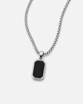 Black Stone Long Pendant