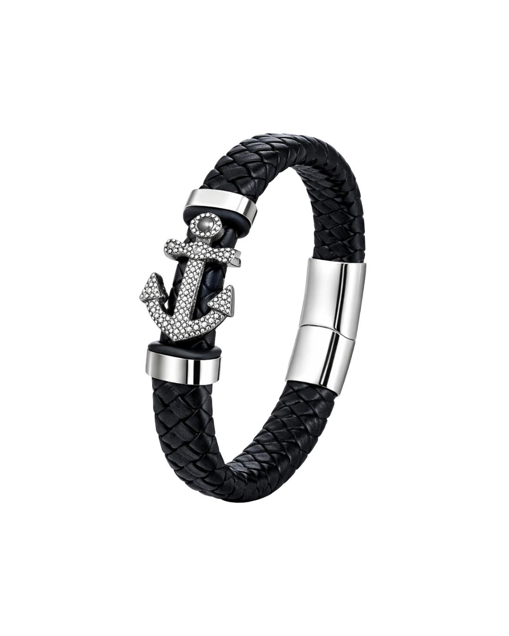 Anchor Leather Bracelet