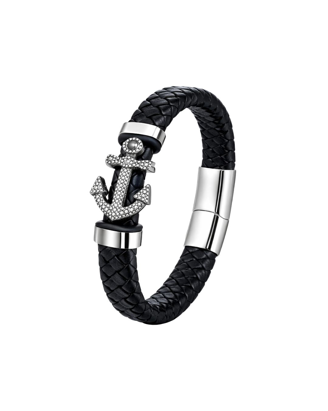 Anchor Leather Bracelet