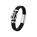 Anchor Leather Bracelet