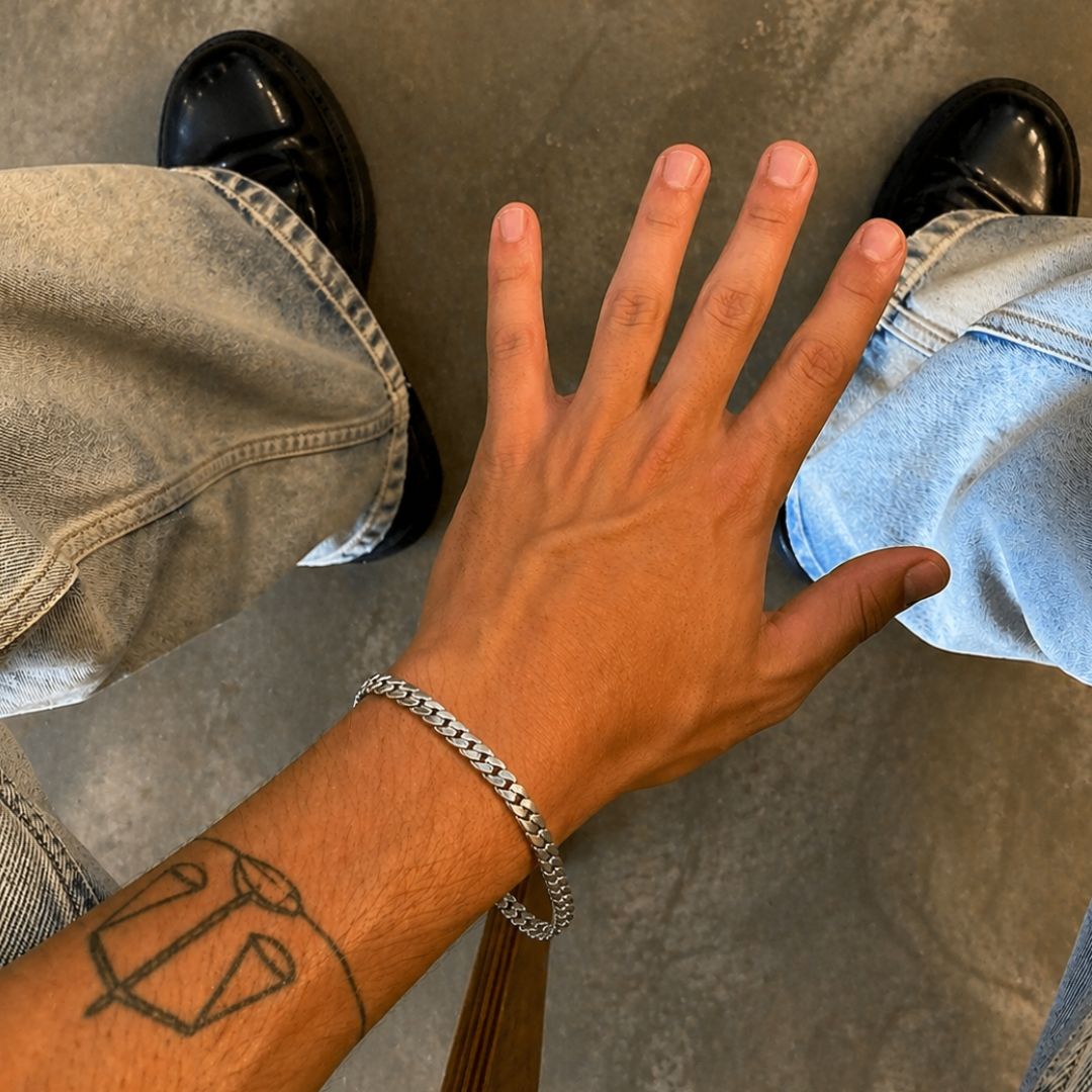 Silver Curb Bracelet