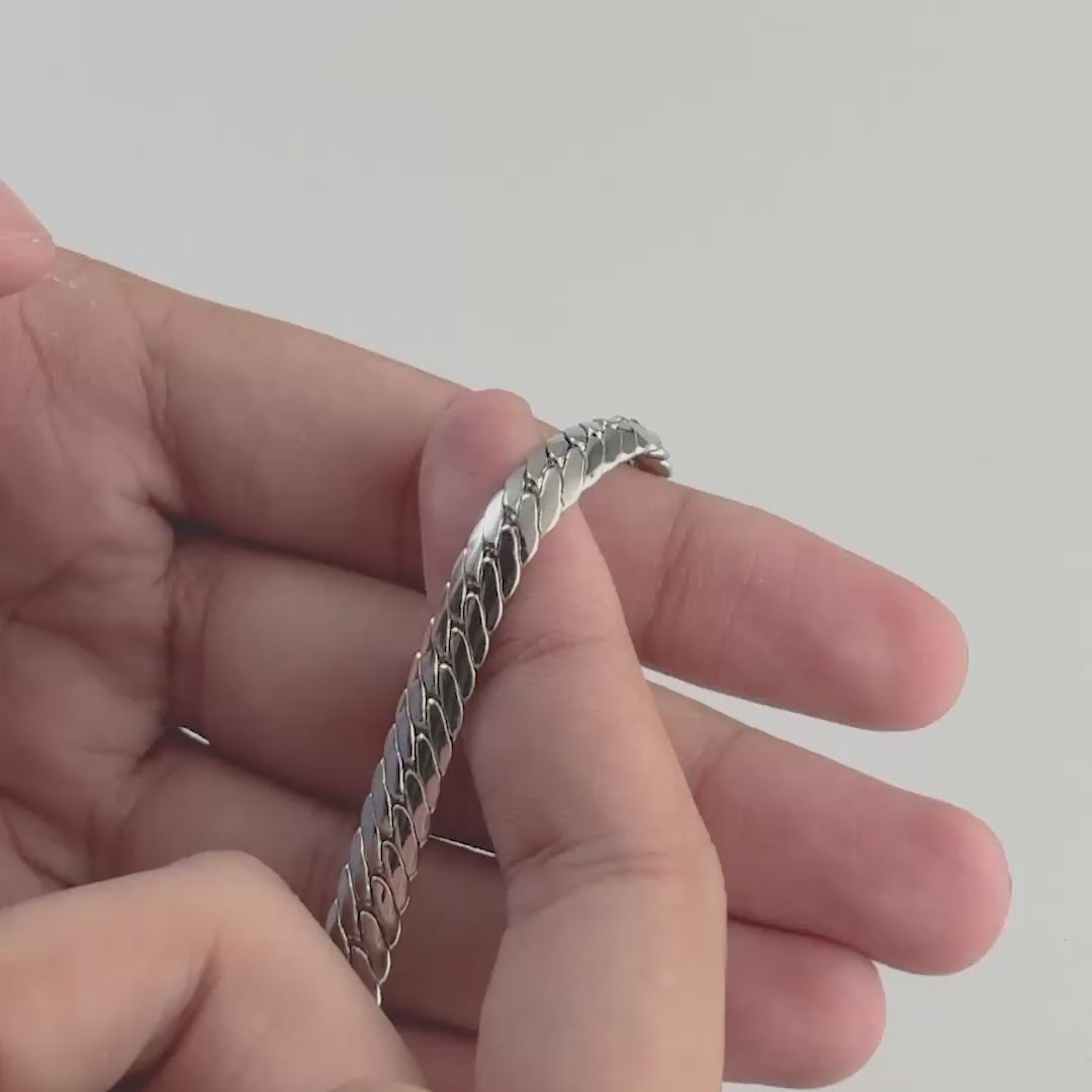 Silver Curb Bracelet